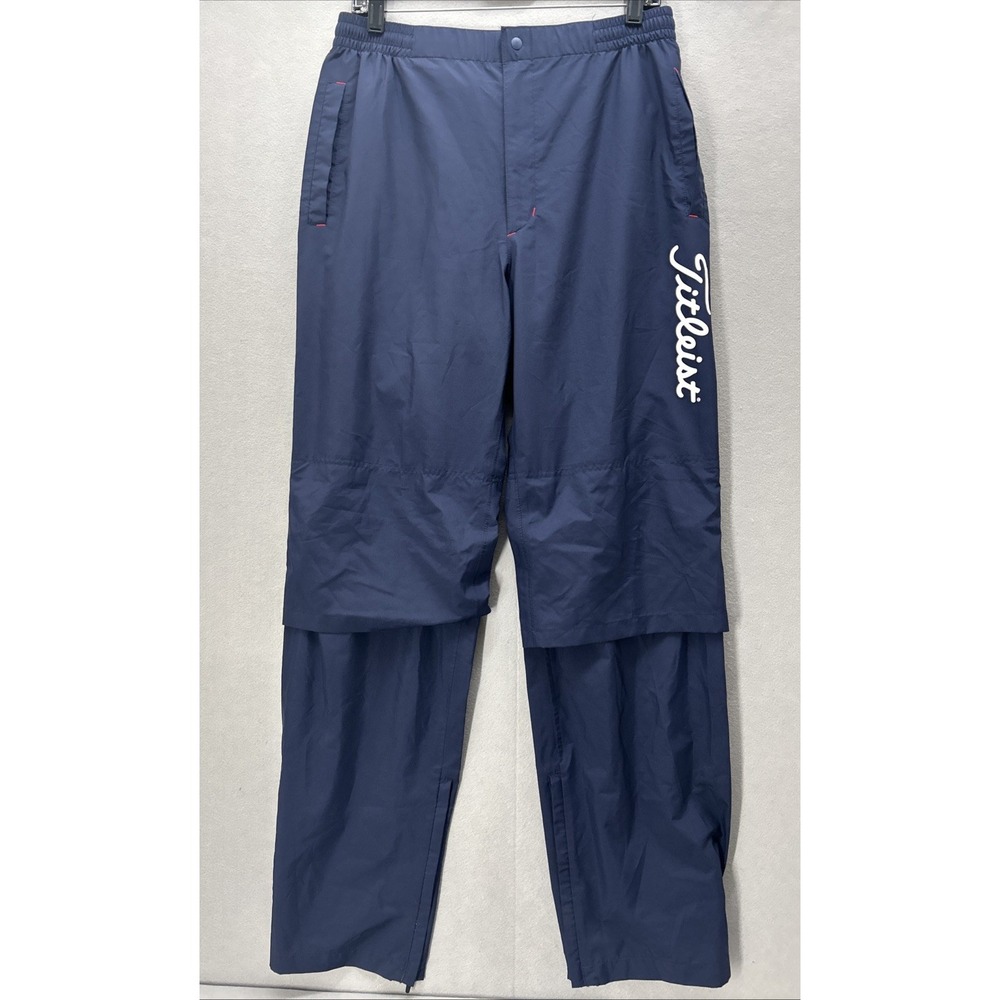 Titleist Japan Golf Rain Pants Lined Men's Size LL Navy Blue Vented TSMR1592